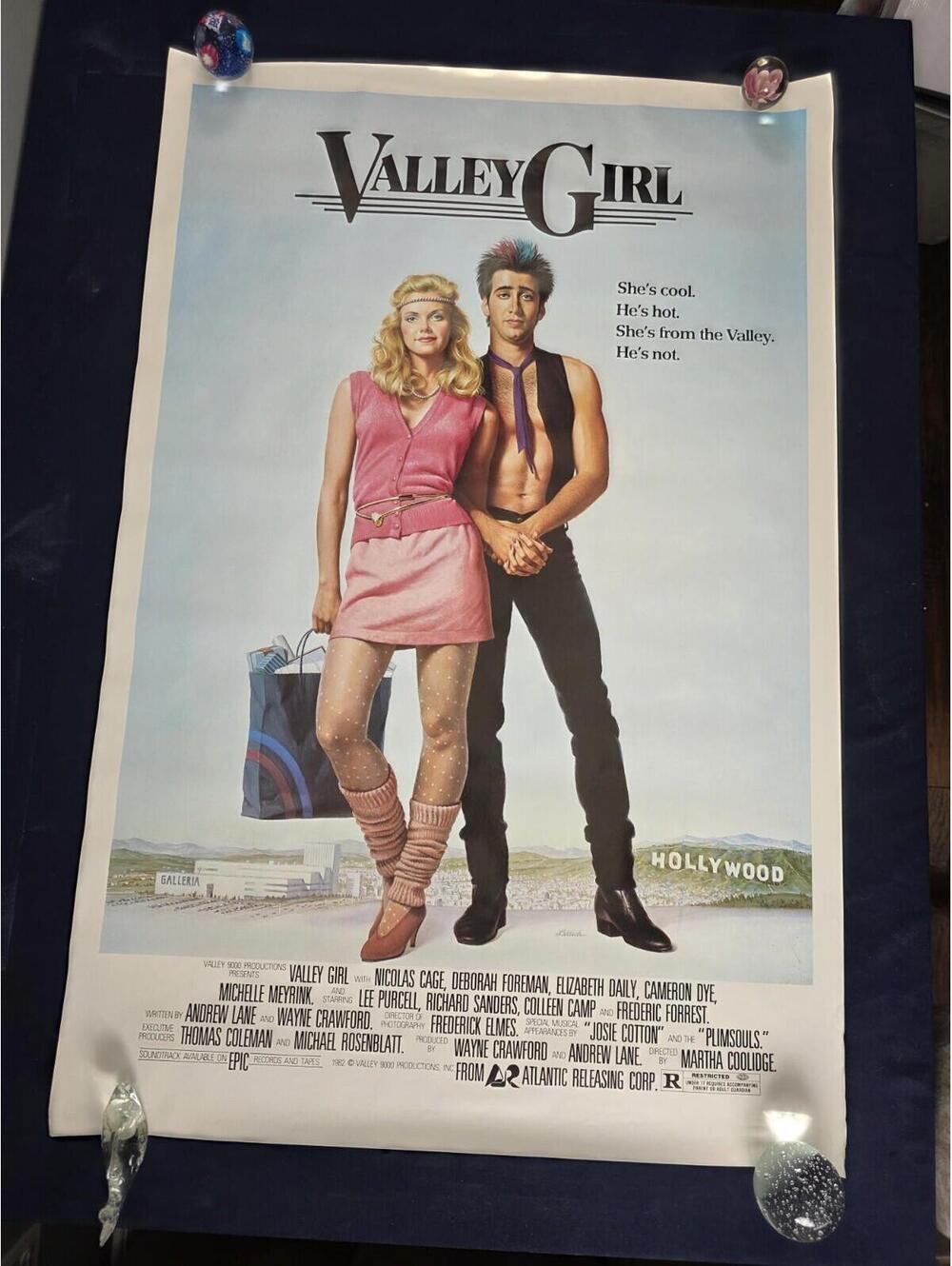VALLEY GIRL  (1983) ORIGINAL MOVIE POSTER  -  ROLLED  -  BIRNEY LETTICK ARTWORK